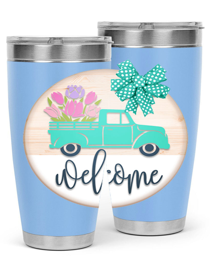 Welcome spring truck Mockup578#- spring- Tumbler