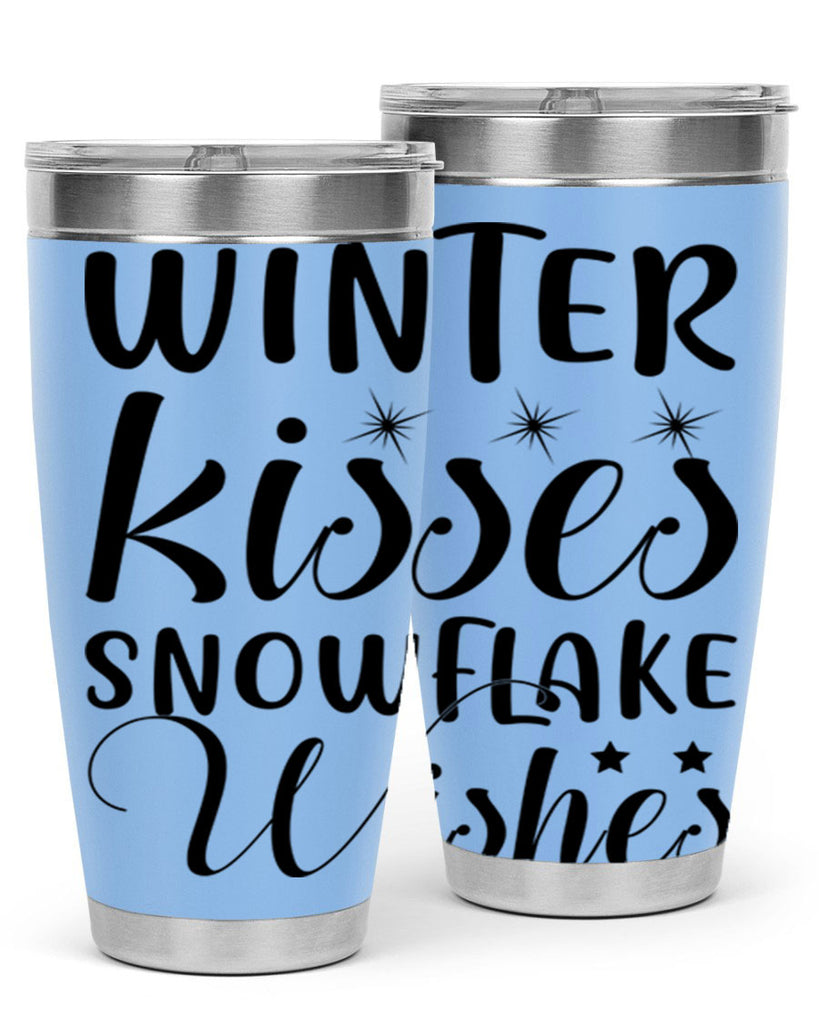 Winter Kisses Snowflake Wishes 561#- winter- Tumbler