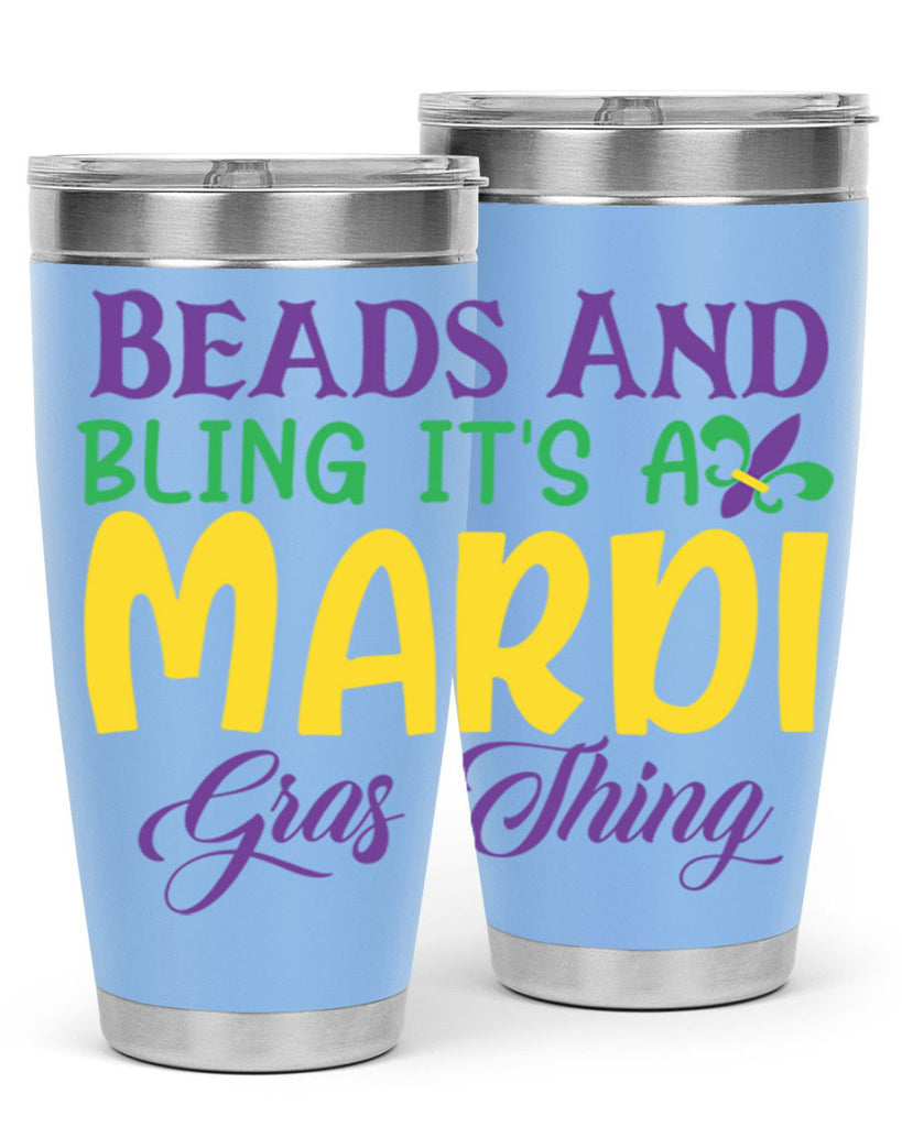 beads and bling its a mardi gras thing 86#- mardi gras- Tumbler