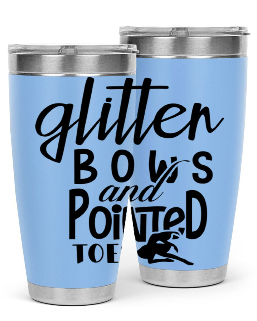 glitter bows and pointed toes 42#- ballet- Tumbler