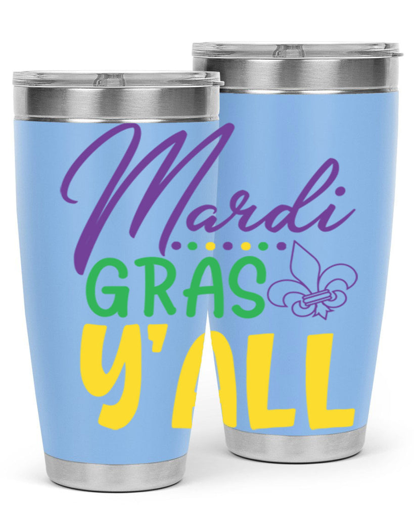 mardi gras yall 77#- mardi gras- Tumbler