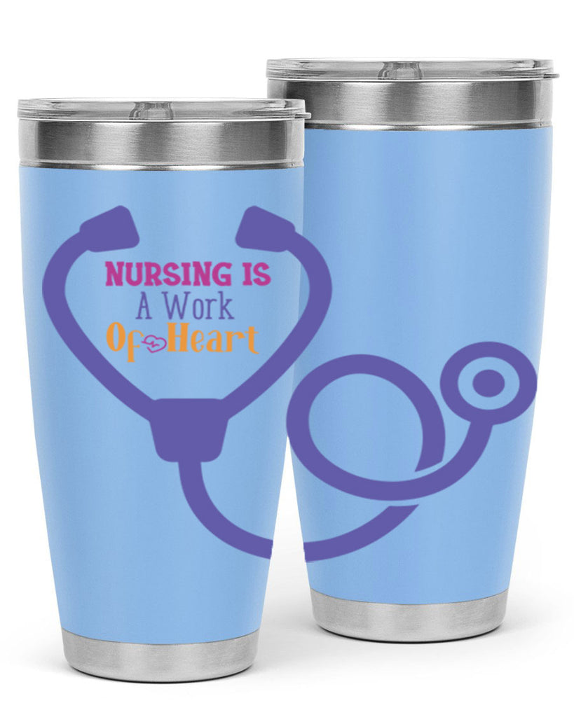 nursing is a work of heart Style Style 68#- nurse- tumbler