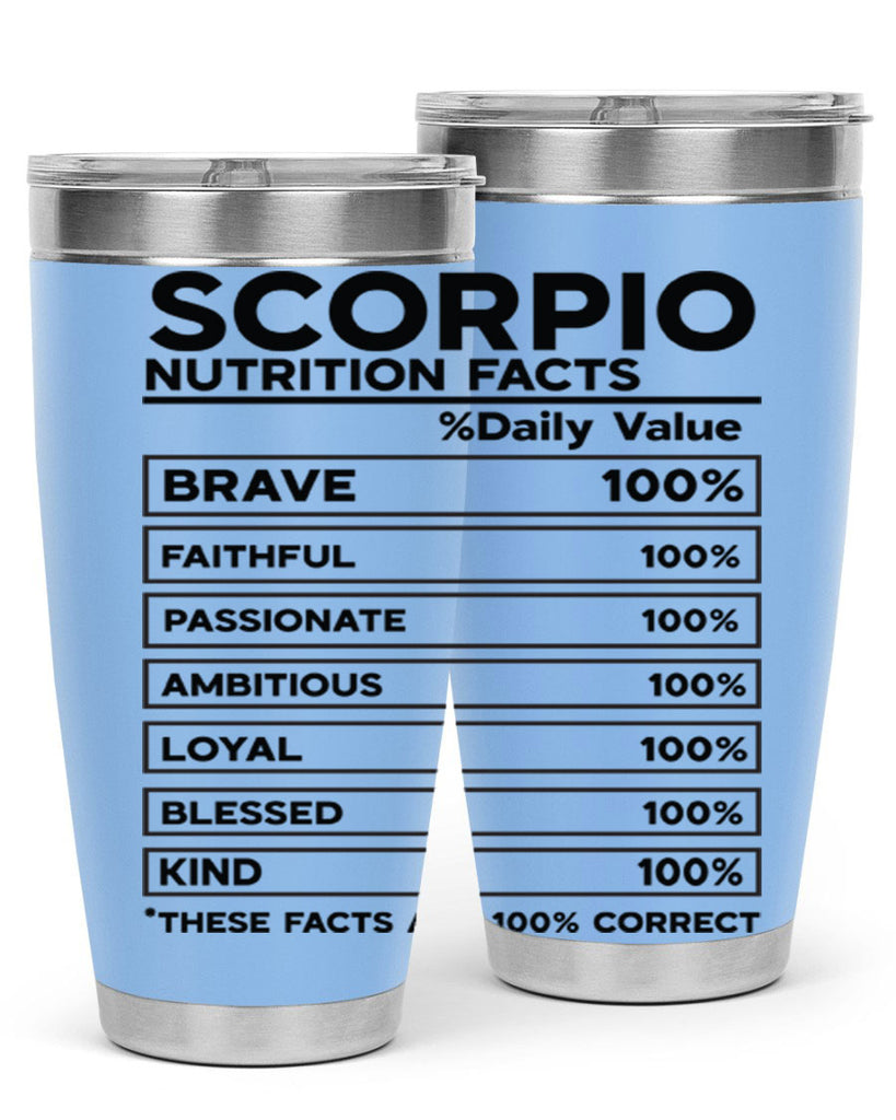 scorpio Nutrition Facts 434#- zodiac- Tumbler