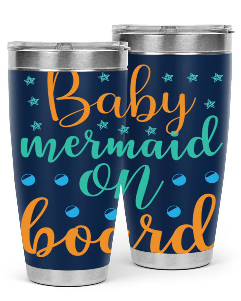 Baby Mermaid on Board 40#- mermaid- Tumbler