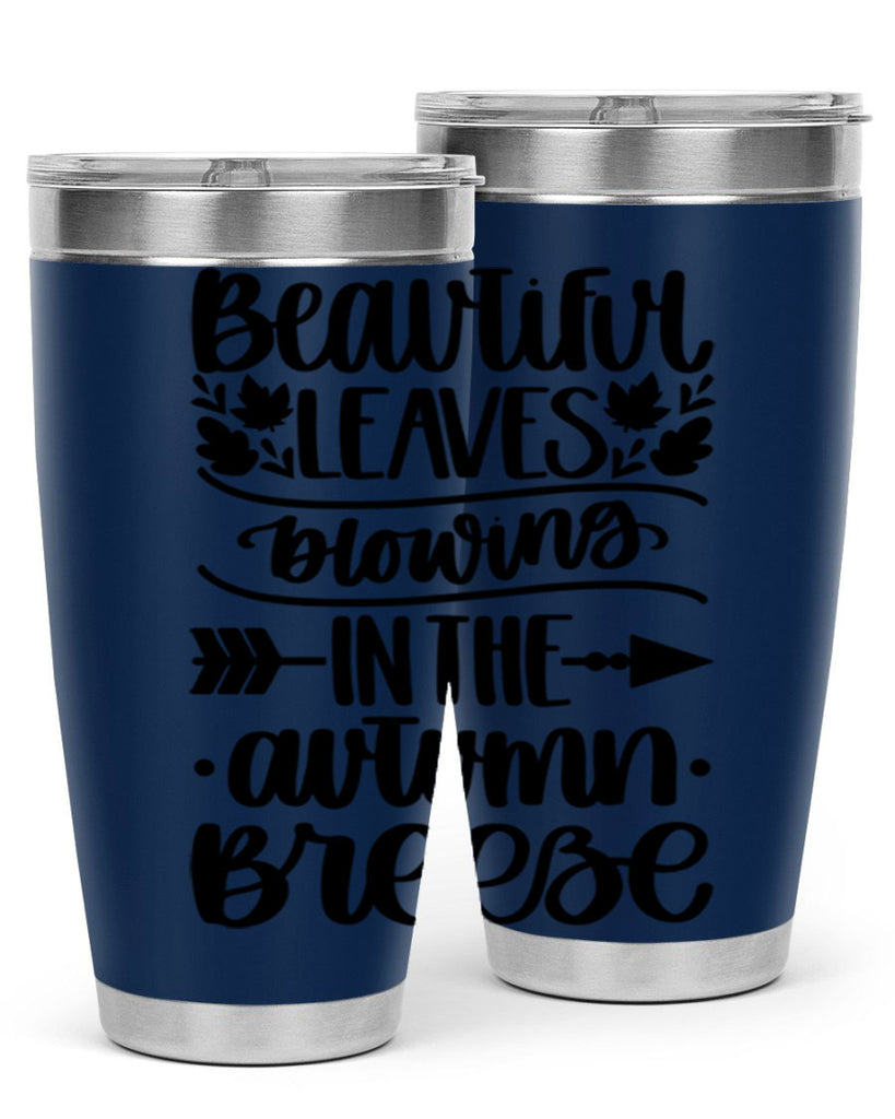 Beautiful Leaves Blowing In The Autumn Breeze 479#- fall- Tumbler