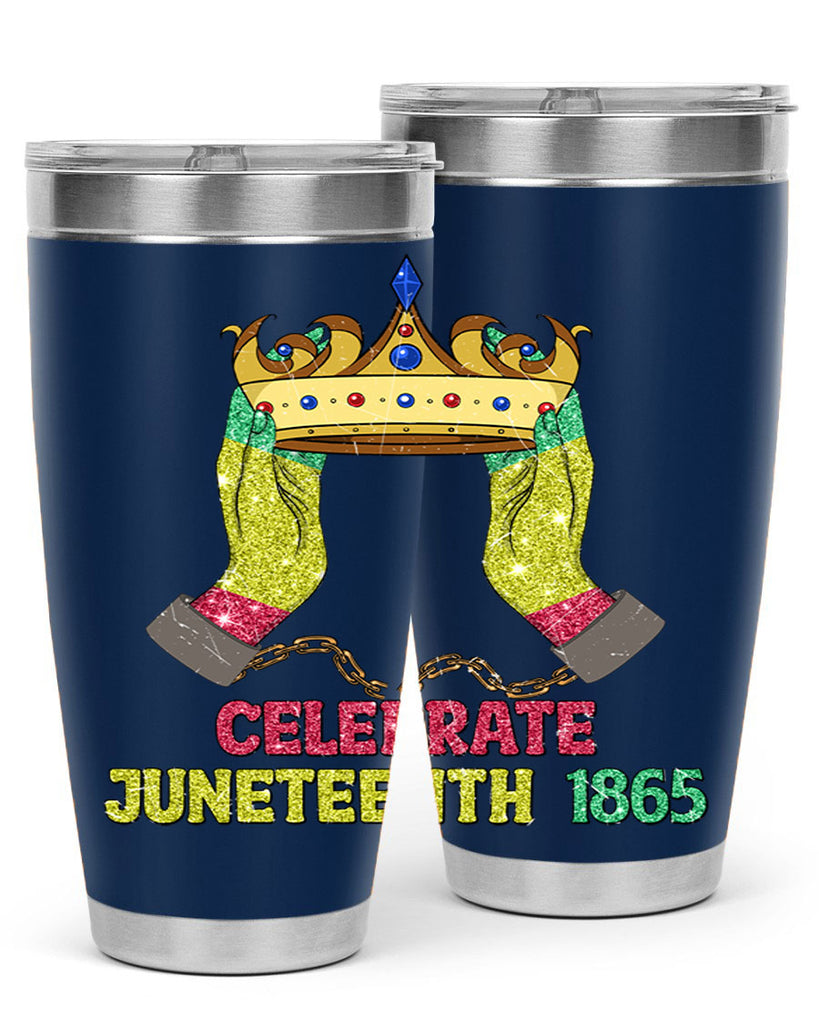 Celebrate Juneteenth 1865 Crown Designs 2#- Juneteenth- tumbler