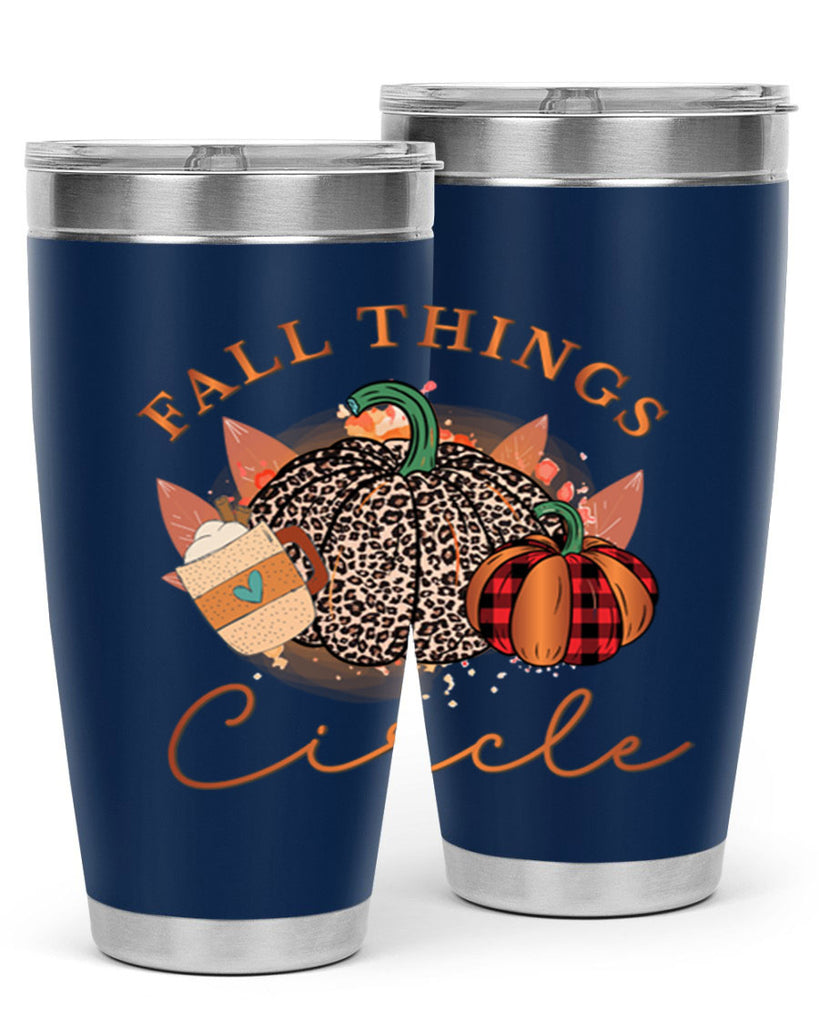Fall Things Circle 133#- fall- Tumbler