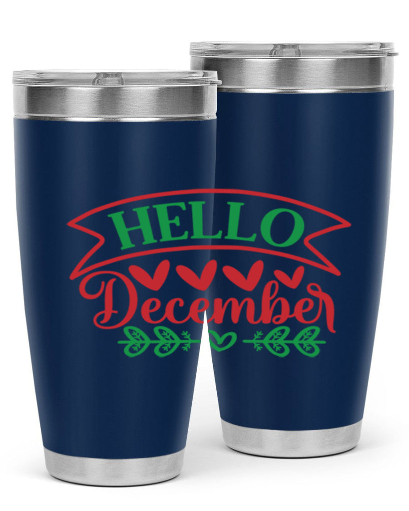 Hello December 159#- winter- Tumbler