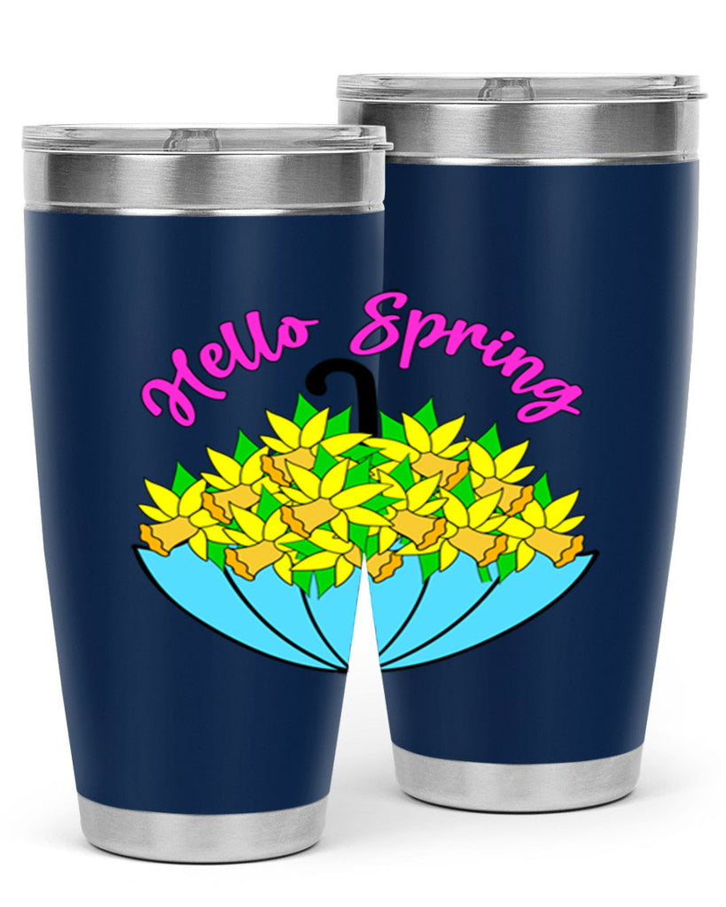 Hello Spring Umbrella Daffodils207#- spring- Tumbler