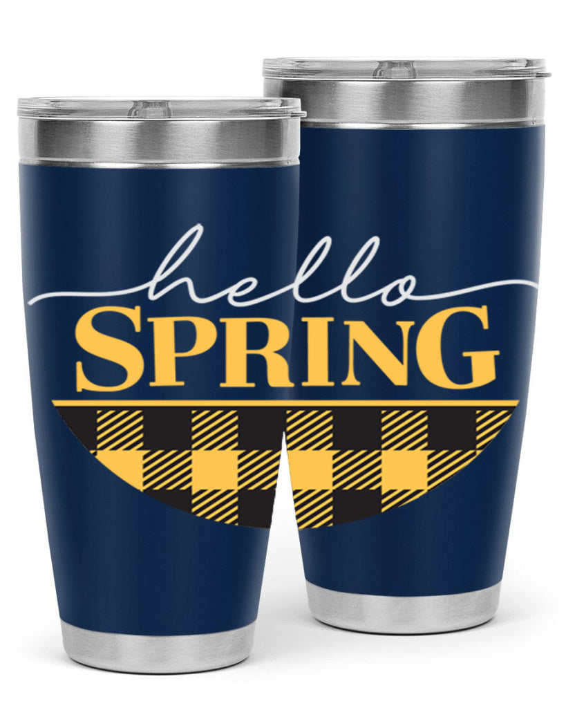 Hello Spring plaid 203#- spring- Tumbler