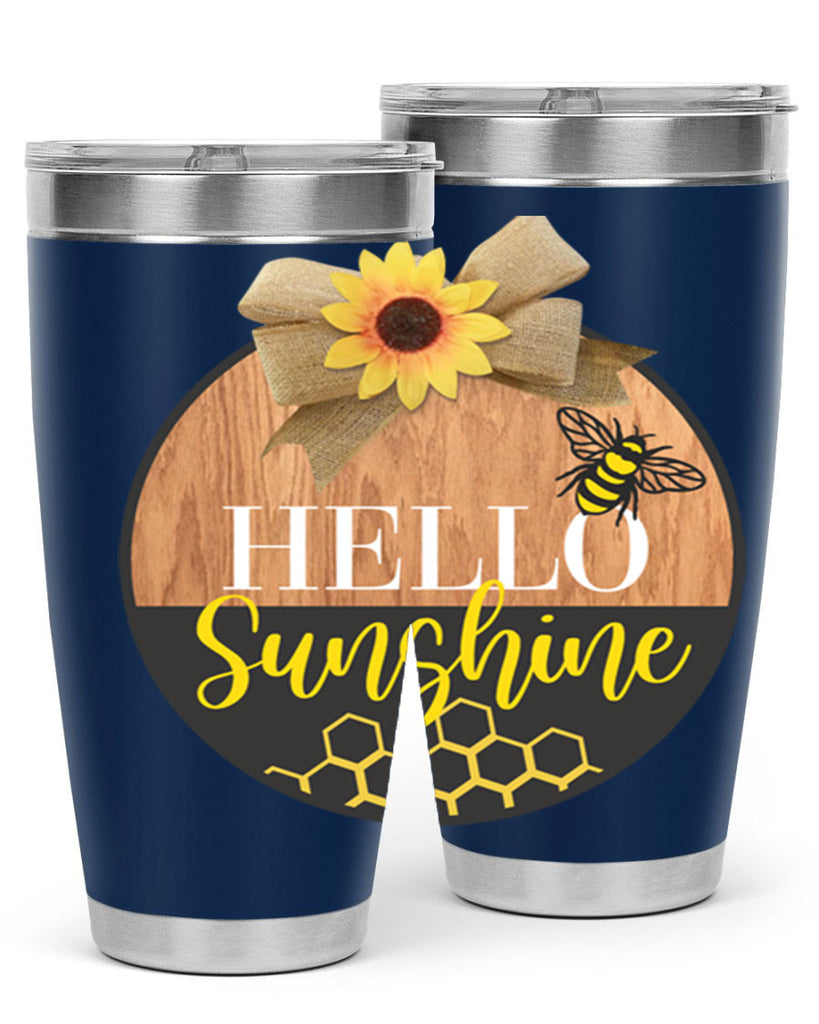 Hello Sunshine and bee Mockup215#- spring- Tumbler