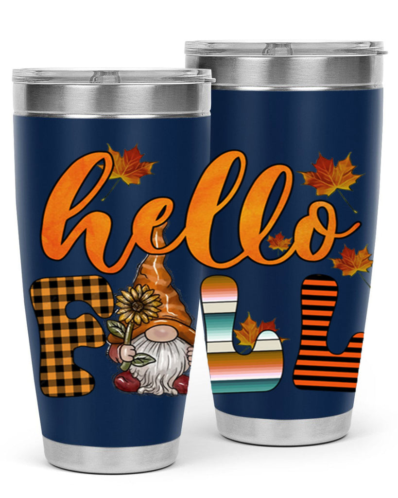 HelloFallVintageGnome 299#- fall- Tumbler