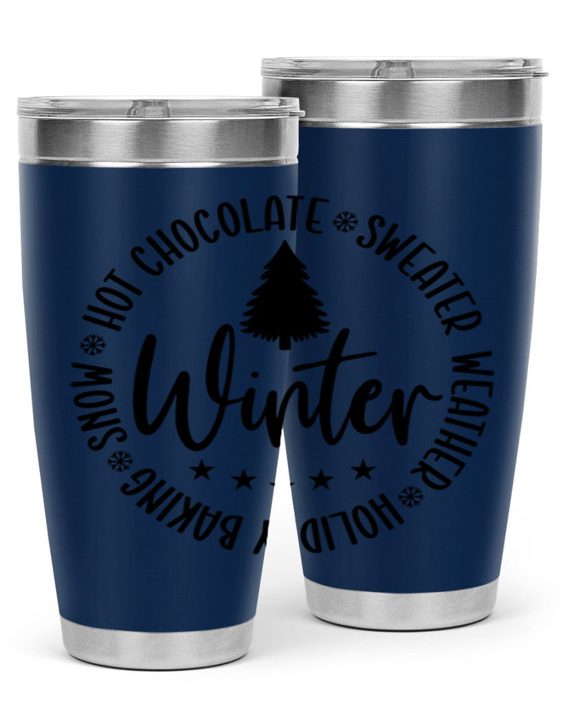 Hot Chocolate Sweater Weather Holiday Baking Snows196#- winter- Tumbler