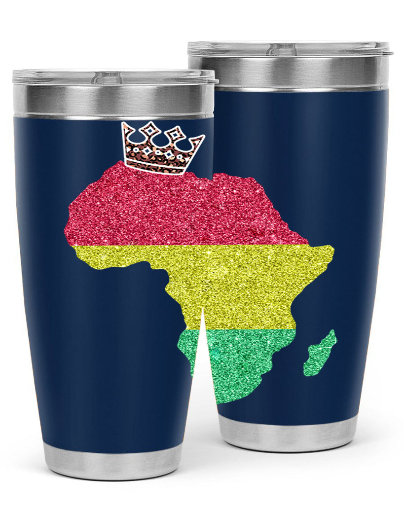 Juneteenth Crown Africa Flag 6#- Juneteenth- tumbler