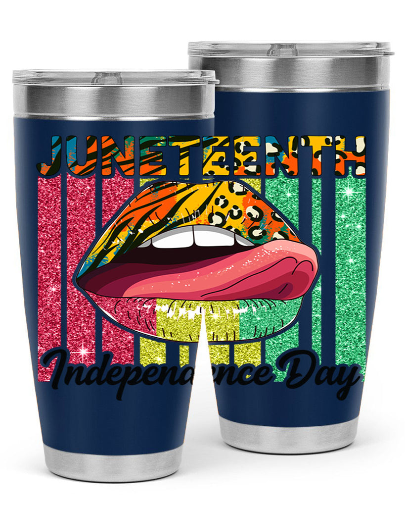 Juneteenth Independence Day Sexy Lip Png 11#- Juneteenth- tumbler