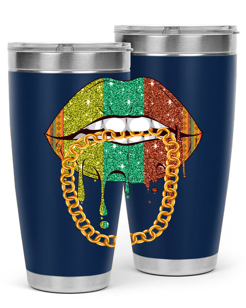 Juneteenth Women Melanin Girl Lips Png 25#- Juneteenth- tumbler