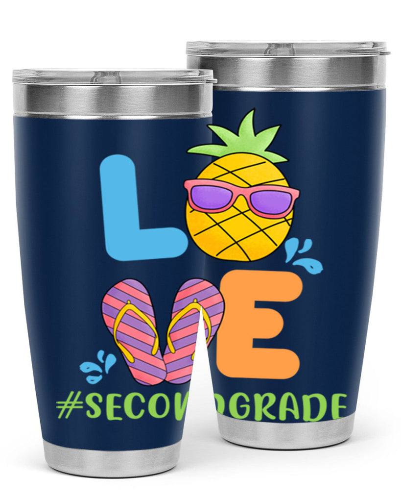 LOVE 2nd Grade Summer Pineapple 17#- second grade- Tumbler