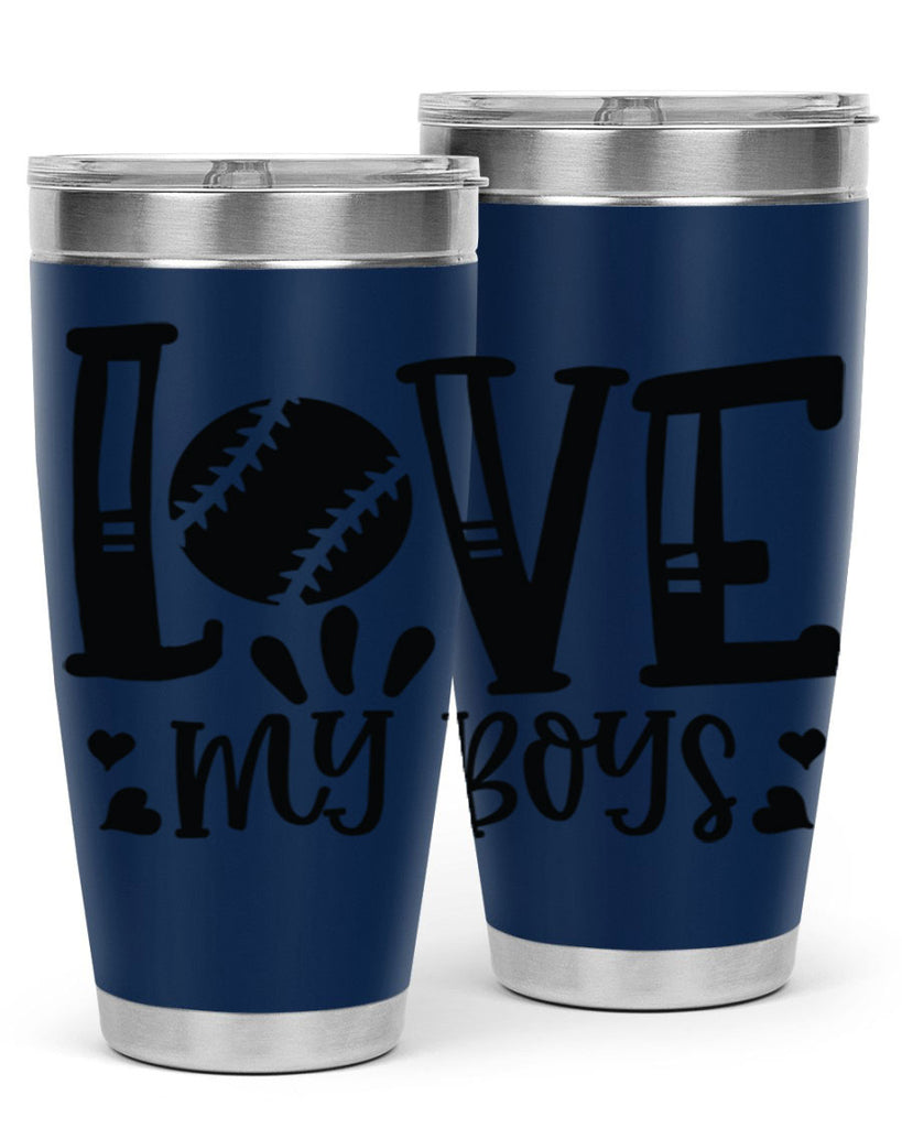 Love My Boys 2053#- baseball- Tumbler