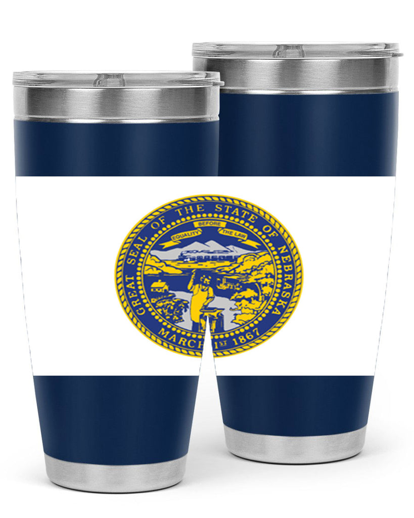 Nebraska 25#- Us Flags- Tumbler