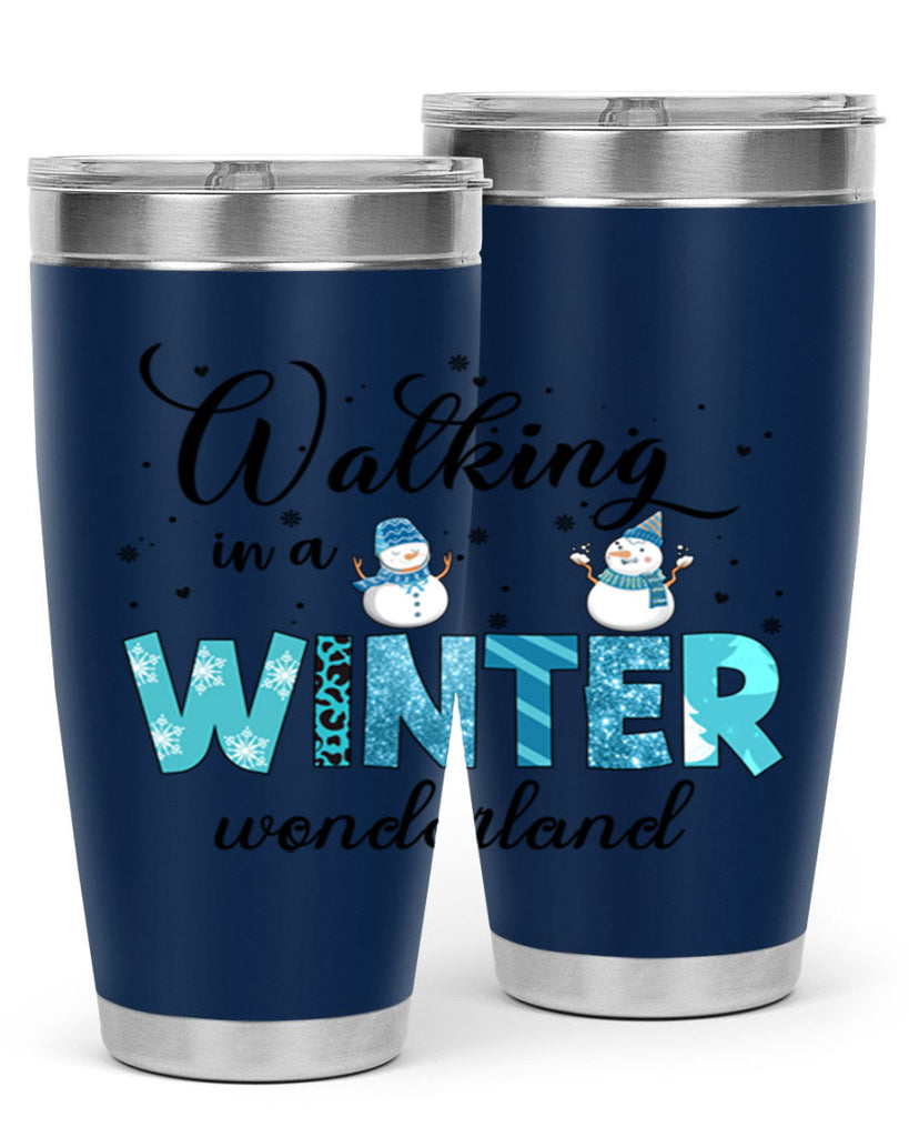 Walking in a winter wonderland 443#- winter- Tumbler