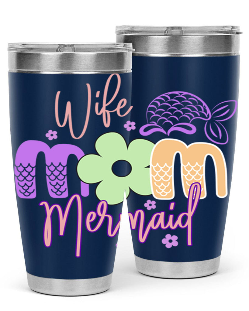 Wife Mom Mermaid 677#- mermaid- Tumbler