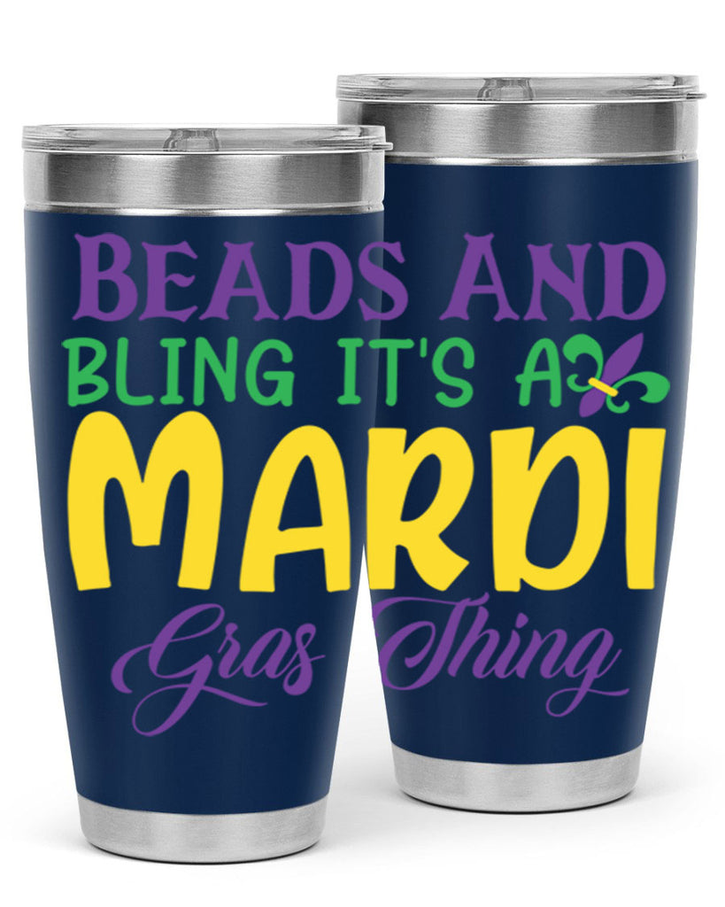 beads and bling its a mardi gras thing 86#- mardi gras- Tumbler