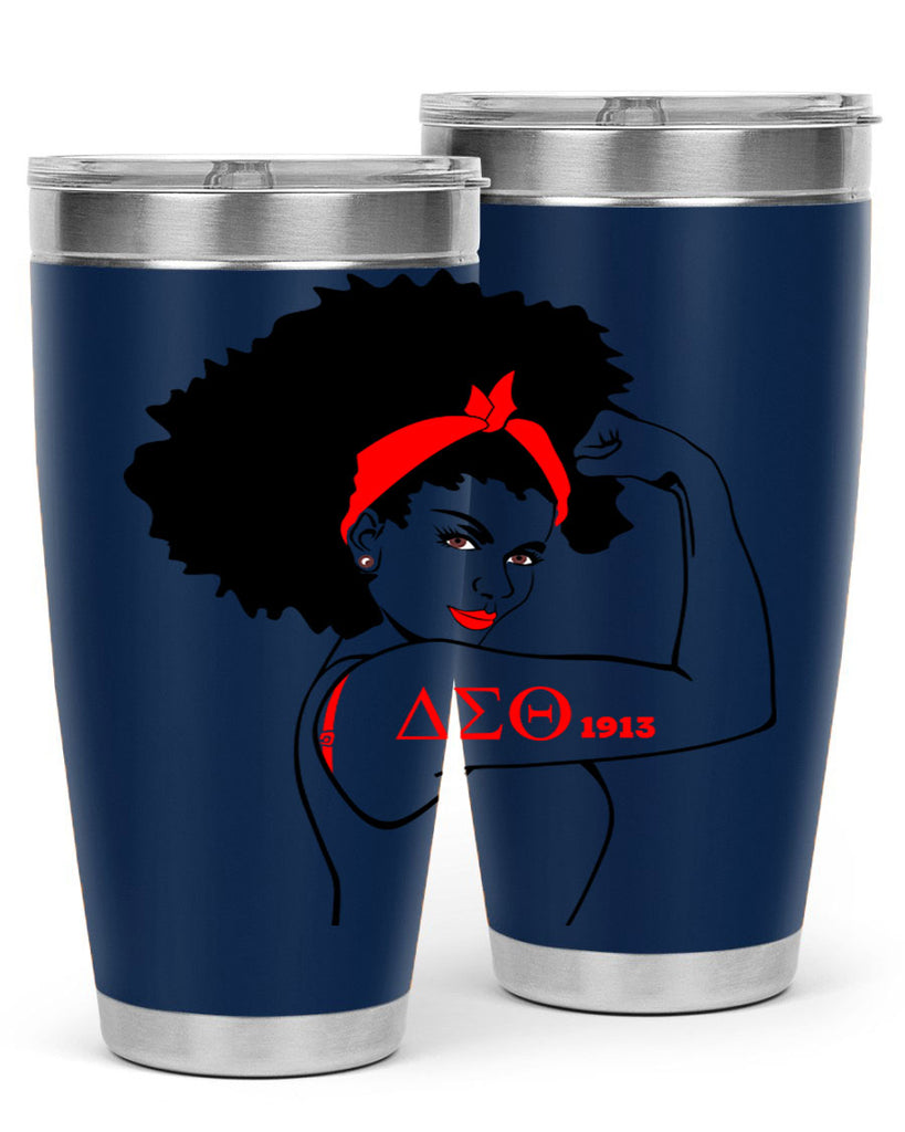 delta sigma theta 6#- black words phrases- Cotton Tank