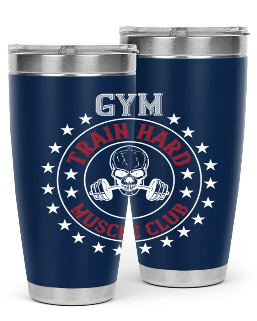 gym train hard mucle club 95#- gym- Tumbler