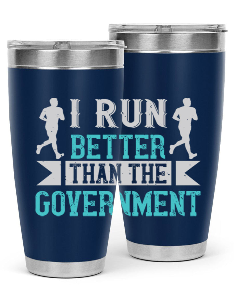 i run better than the government 39#- running- Tumbler