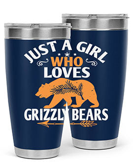 just a girl who loves Grizzly Bears 20#- Bears- Tumbler