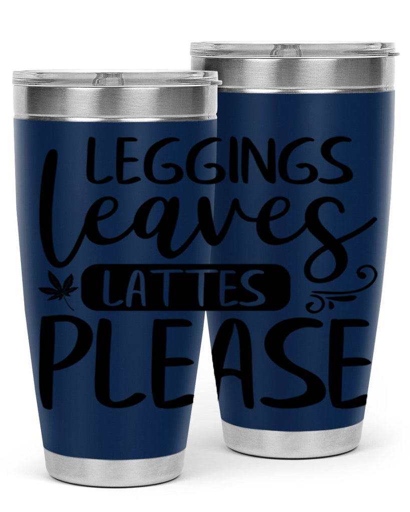 leggings leaves lattes please 396#- fall- Tumbler