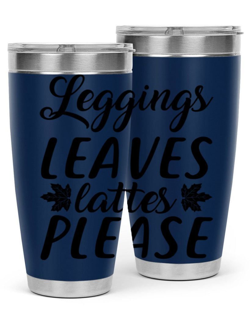 leggings leaves lattes please 397#- fall- Tumbler