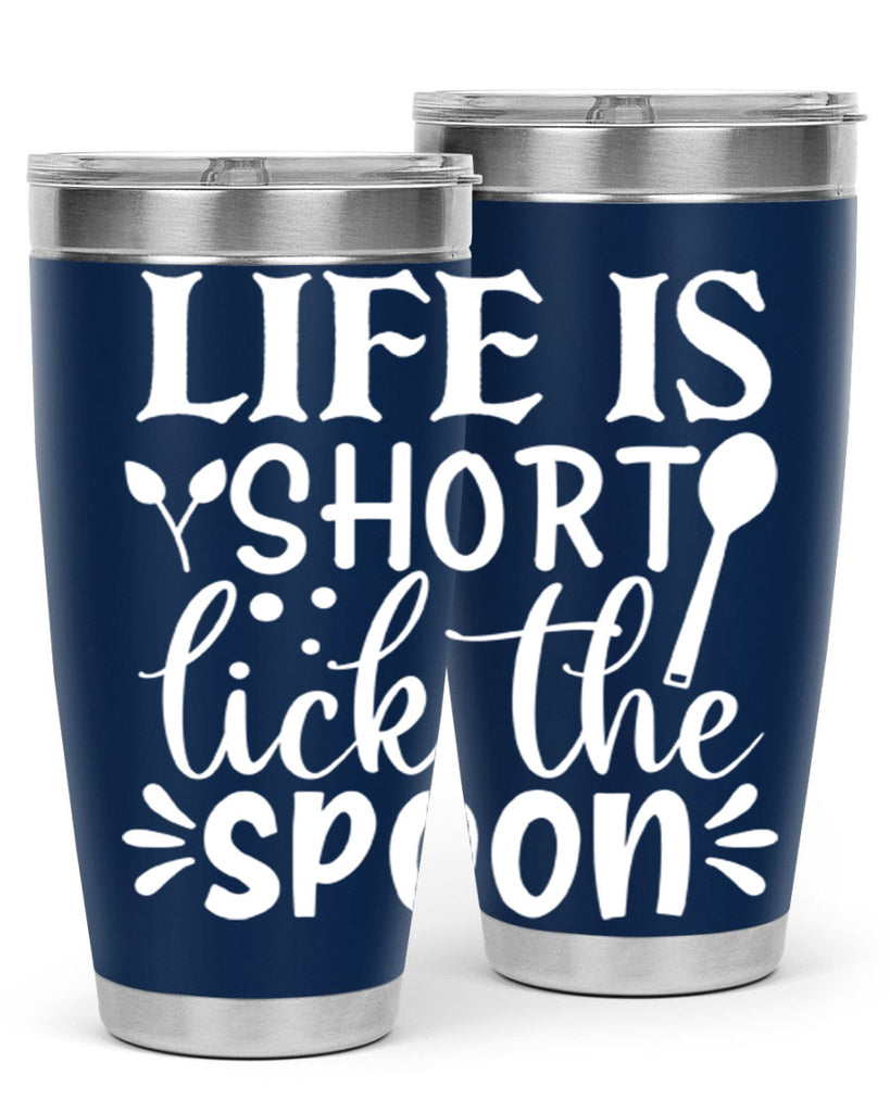 life is short lick the spoon 24#- kitchen- Tumbler