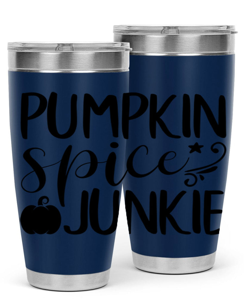 pumpkin spice junkie 548#- fall- Tumbler