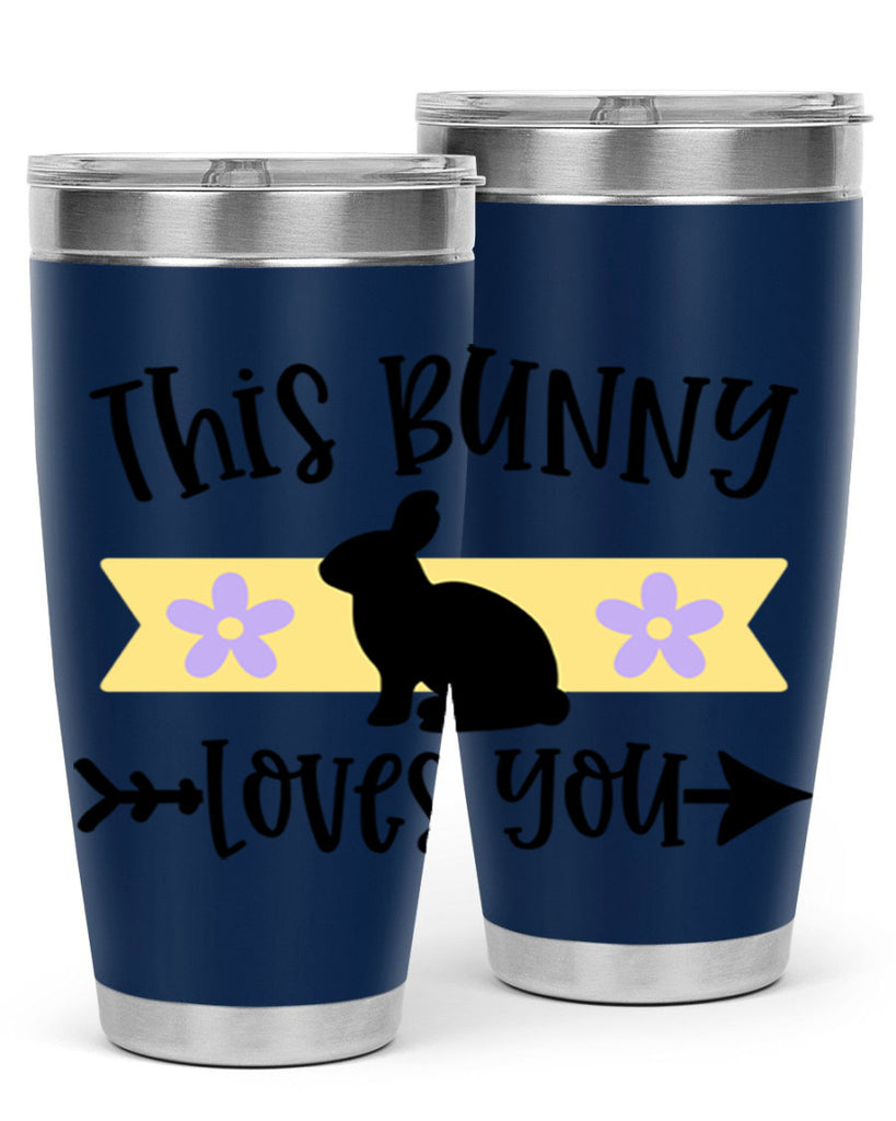 this bunny loves you 10#- easter- Tumbler