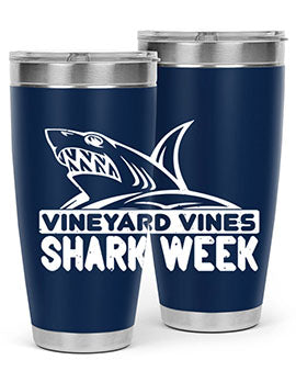 vineyard vines Shark Week Style 8#- shark  fish- Tumbler