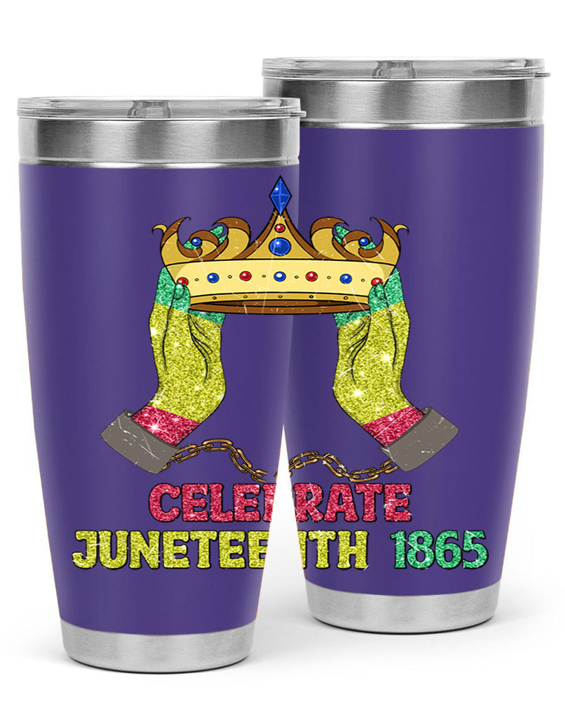 Celebrate Juneteenth 1865 Crown Designs 2#- Juneteenth- tumbler
