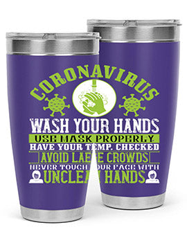 Coronavirus Wash Your Hands Use Style 1#- corona virus- Tumbler