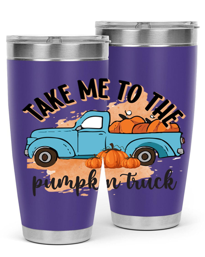 Fall Pumpkin Truck 128#- fall- Tumbler