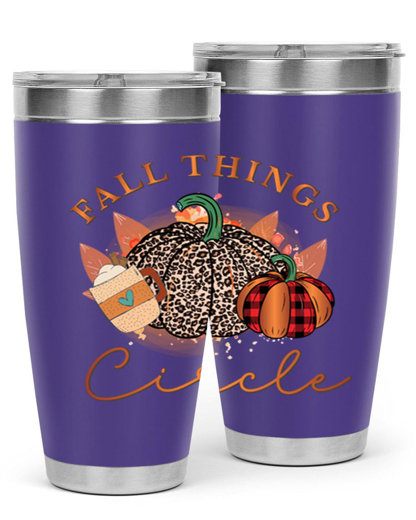 Fall Things Circle 133#- fall- Tumbler