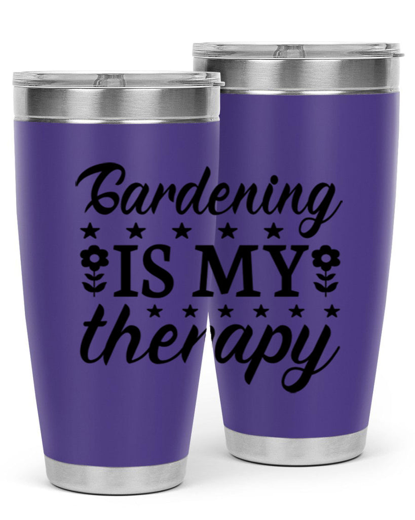 Gardening is my therapy  146#- spring- Tumbler