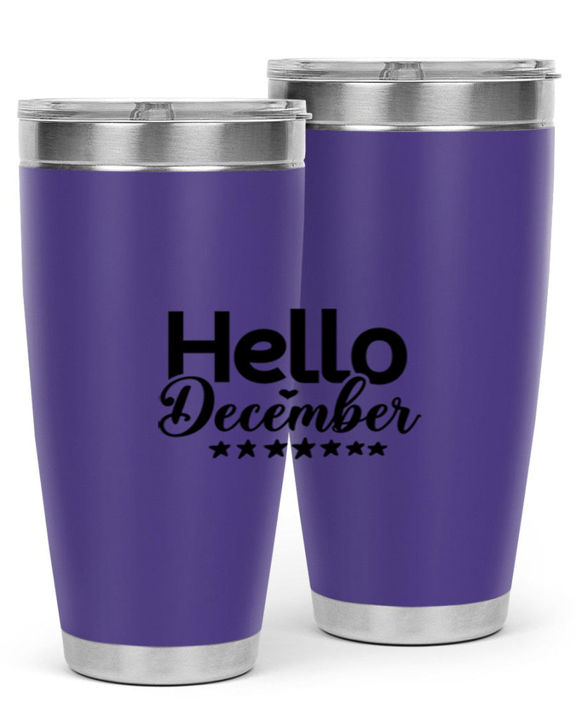 Hello December 156#- winter- Tumbler