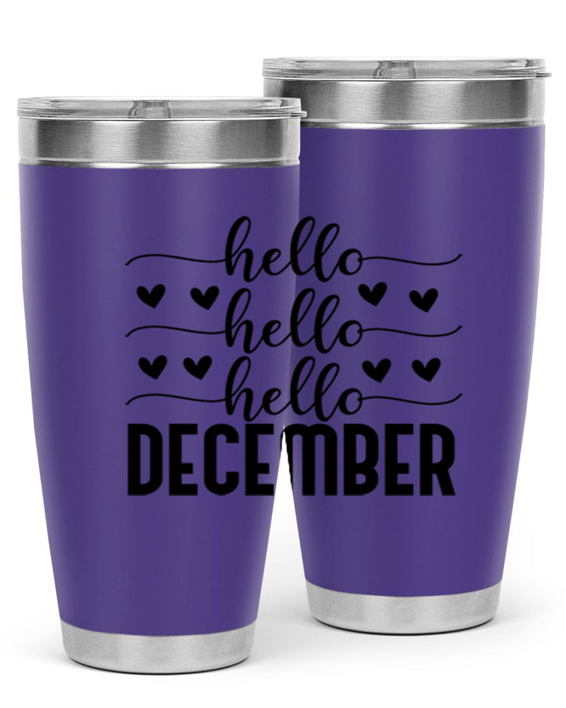 Hello December 157#- winter- Tumbler