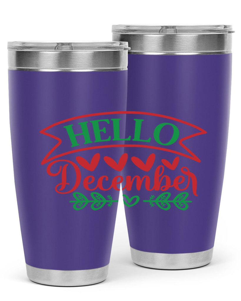 Hello December 159#- winter- Tumbler