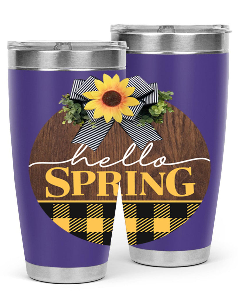Hello Spring plaid Mockup 204#- spring- Tumbler