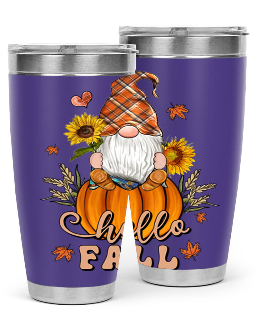 HelloFallAutumnGnome 298#- fall- Tumbler