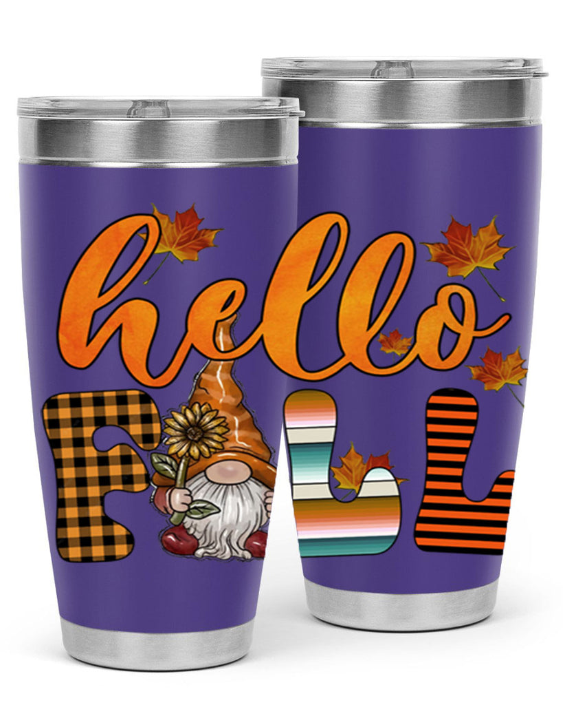 HelloFallVintageGnome 299#- fall- Tumbler