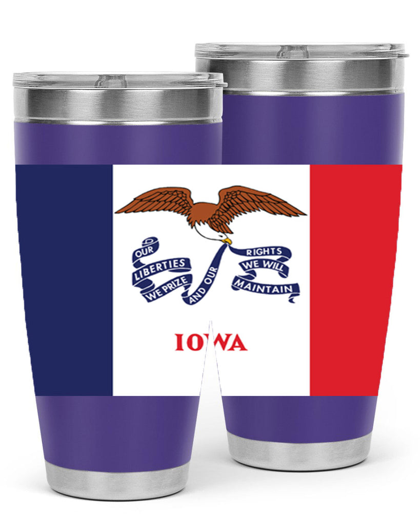 Iowa 37#- Us Flags- Tumbler