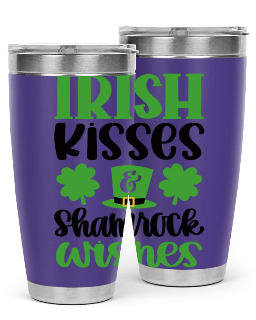Irish Kisses Shamrock Wishes Style 81#- St Patricks Day- Tumbler