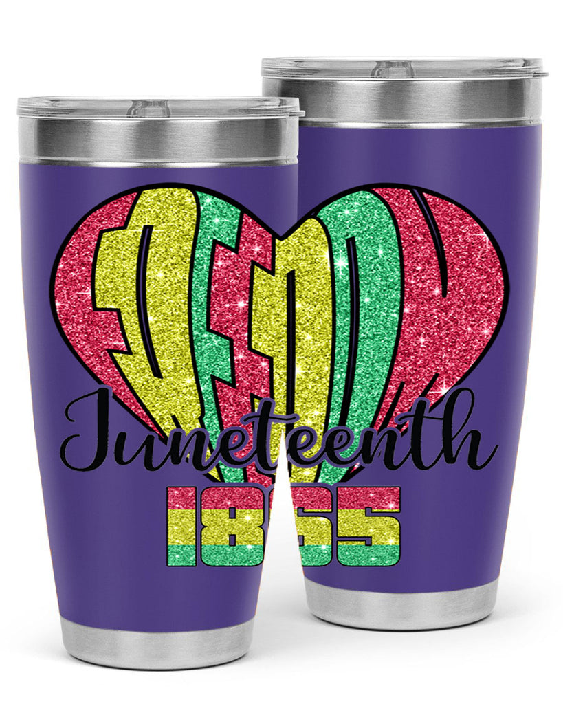 Juneteenth Since 1865 Heart 20#- Juneteenth- tumbler